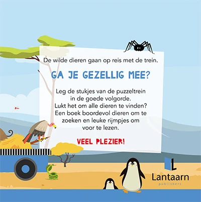 De Lantaarn Puzzeltrein Wilde Dieren - Afbeelding 2
