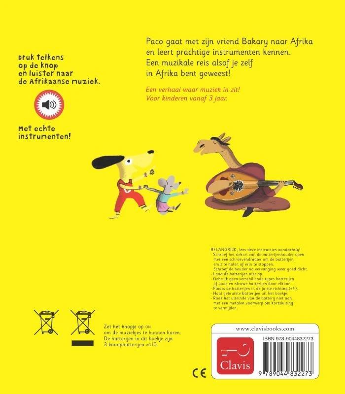 Clavis Paco En De Afrikaanse Muziek (geluidenboekje) - Afbeelding 2