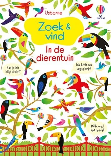 Uitgeverij Usborne Zoek & Vind Dierentuin - Afbeelding 2