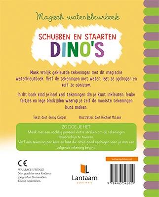 De Lantaarn Magisch Waterkleurboek Dino's - Afbeelding 2