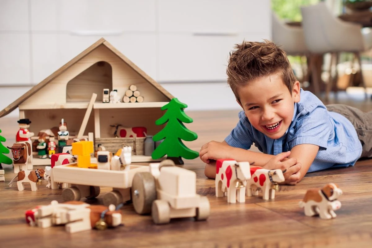 Trauffer Sint Bernard Met Vaatje Zittend - Afbeelding 2